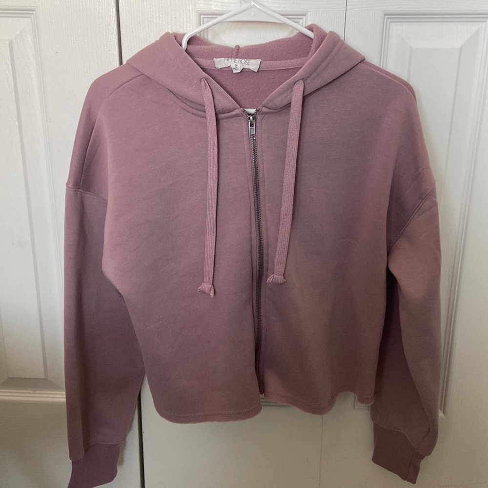 Women/teen purple zip up hoodie size small